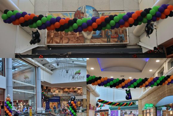 A Spooktacular Thanks to Barry’s Balloons for Transforming Ashleaf Shopping Centre this Halloween!